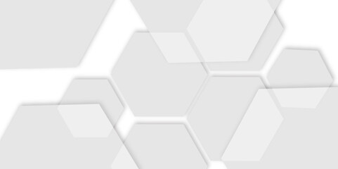 High-Tech Abstract Geometric 3D gray Light Structure with Hexagon and Polygonal Honeycomb Elements, Luxury Pattern and Technology-Inspired Design for a Sleek Background
