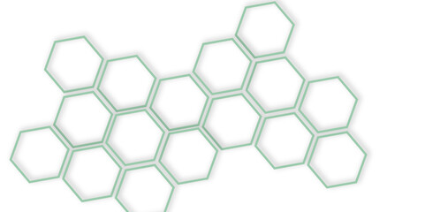 Abstract geometric technology out color line hexagon polygonal honeycomb luxury pattern vector background.	