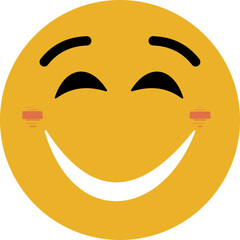 Emoji emoticons featuring smiling faces and joyful expressions for digital communication