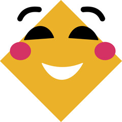 Emoji emoticons featuring smiling faces and joyful expressions for digital communication