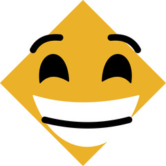 Emoji emoticons featuring smiling faces and joyful expressions for digital communication