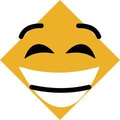 Emoji emoticons featuring smiling faces and joyful expressions for digital communication
