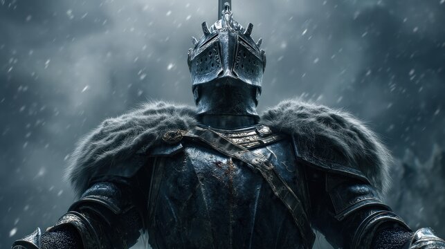 Fototapeta Dark armored figure