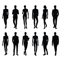 Professional People Silhouettes – Clean & Modern Vector Art. 