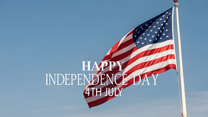 Celebrating freedom American flag waving proudly on Independence Day 4th July