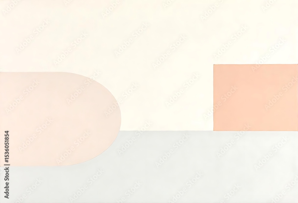 Aufkleber generative ai abstract minimalist composition with soft pink and gray tones