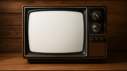 Vintage Television with Blank Screen