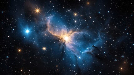 Cosmic nebula in deep space.