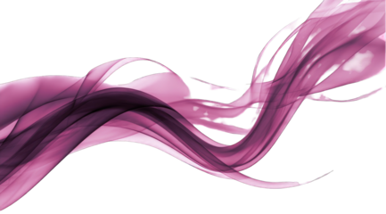 Abstract image of a flowing, pink, translucent ribbon or smoke, with a dynamic, wavy form against a black background
