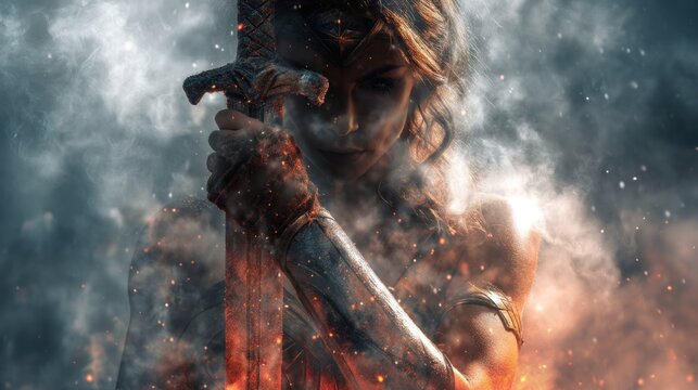 Woman warrior fire