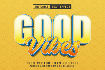Good Vibes 3d Text - Editable Text Effect