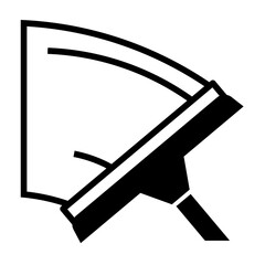 Window cleaning squeegee glyph icon. Home Repair And Maintenance symbol. Vector illustration.