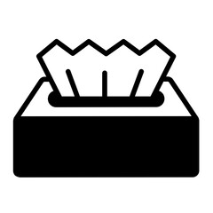 Tissue paper box flat icon vector image.