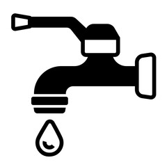 Tap Water flat icon vector image.