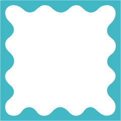 ポップなフレーム。枠、ふにゃふにゃ、素材、背景