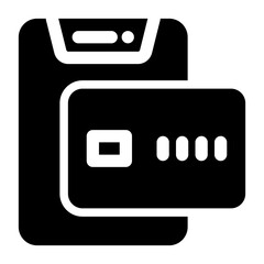 Obraz premium Cashless Payment Mobile App Icon