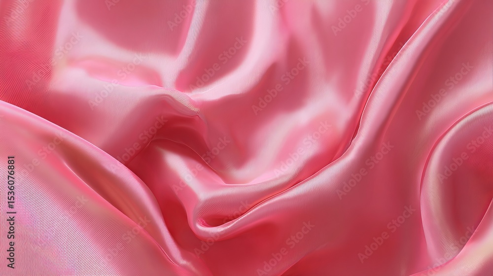Poster elegant pink silk fabric draped texture background soft smooth luxurious shiny pinkish rose textile 