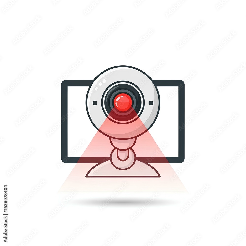 Aufkleber webcam technology captures user data securely for online video conferencing and streaming