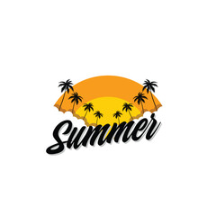 Summer time emblem or logo or label or t-shirt vector image