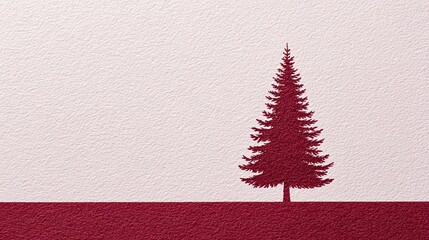 Silhouetted christmas tree on textured background.