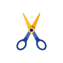 scissors on white background 