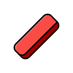 eraser on white background  