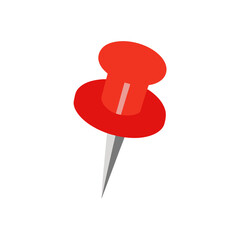 push pin on white background .svg