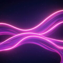 Obraz premium Vibrant Flowing Light Waves in Dark Cosmic Background