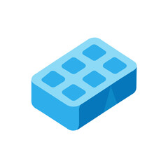 ice cube tray on white background  