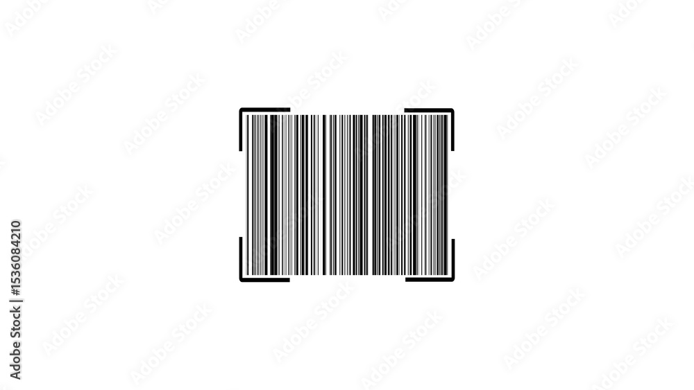 Aufkleber a clean vector illustration of a barcode depicting digital information and product identification wi