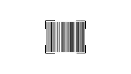 A clean vector illustration of a barcode depicting digital information and product identification with a simple and minimalist design for modern use