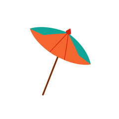 cocktail umbrella on white background 