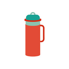 thermos cup on white background 