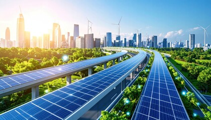 Fototapeta premium Sustainable city highway