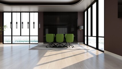 modern office meeting room for company logo mockup