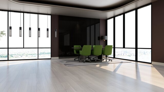modern office meeting room for company logo mockup