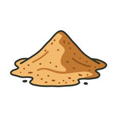 sand 모래 더미 일러스트 (해변, 캠핑, 놀이 활용)