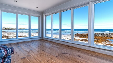 Fototapeta premium Coastal View from Sunroom