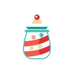candy jar on white background