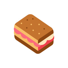 ice cream sandwich on white background .svg