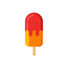 fruit popsicle on white background 