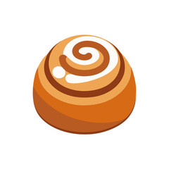 cinnamon roll on white background .svg