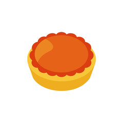 tartlet on white background  