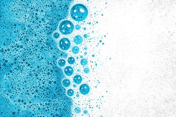 Abstract Closeup of Blue and White Bubbles Texture Background