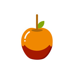 caramel apple on white background .svg