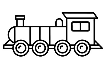 Toy Train silhouette vector illustration