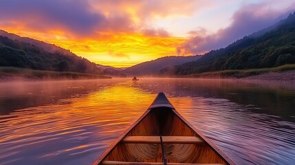 Serene Sunrise Canoe Ride