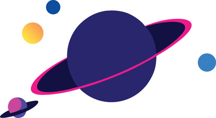 Beautiful planet vector art illustration