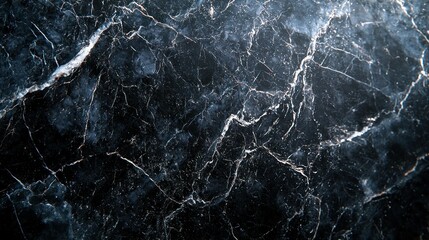 Close-up view of dark, textured marble