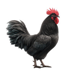 Fototapeta premium Black Rooster Photo Stock Object PNG Transparent